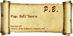 Pap Bíbora névjegykártya